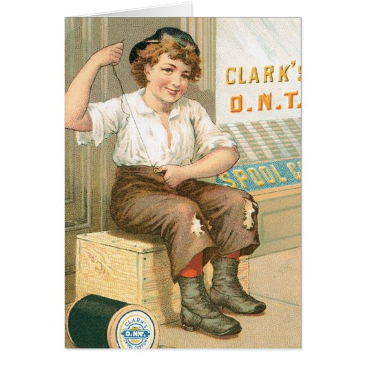 Clarks Boy Sewing Pants Cards (Front)