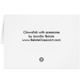 clarks clownfish with anemone cards (Back Horizontal)