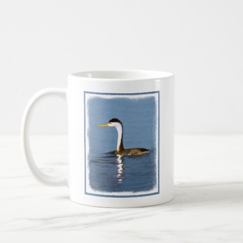 Clarks Grebe Painting _ Original Bird Art Coffee Mug