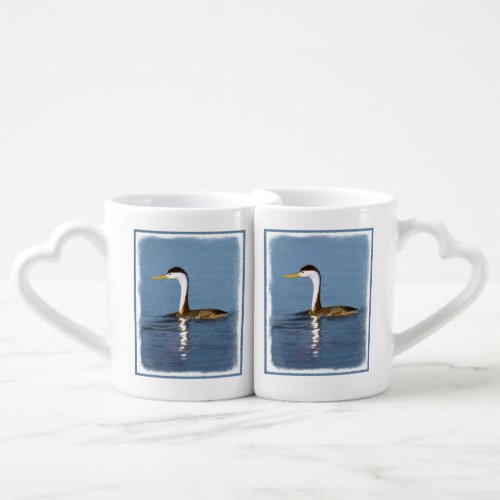 Clarks Grebe Painting _ Original Bird Art Coffee Mug Set