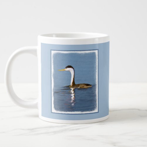 Clarks Grebe Painting _ Original Bird Art Giant Coffee Mug