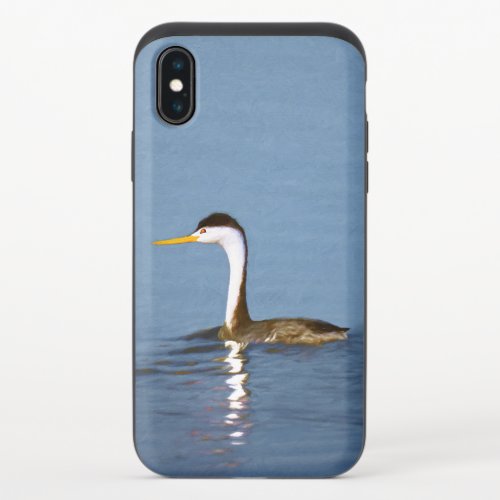 Clarks Grebe Painting _ Original Bird Art iPhone X Slider Case