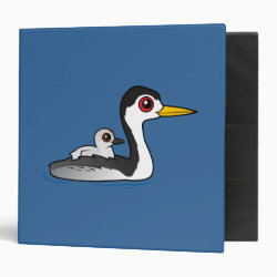 Clark's Grebe with chick Avery Signature Binder 8.5x11