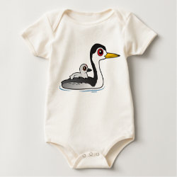 Clark's Grebe with chick Infant Organic Creeper