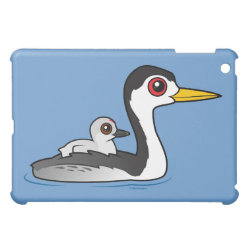 Clark's Grebe with chick Case Savvy iPad Mini Finish Case
