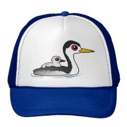 Clark's Grebe with chick Trucker Hat