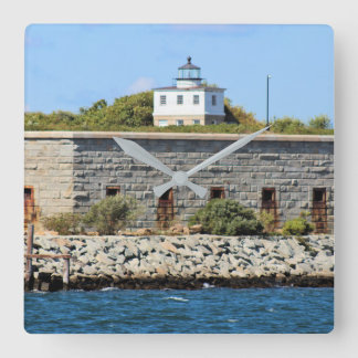 Clark's Point Lighthouse, Mass. Square Wall Clock
