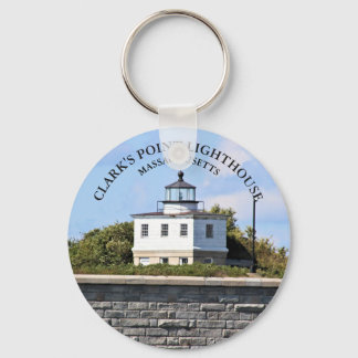 Clarks Point Lighthouse Massachusetts Keyring