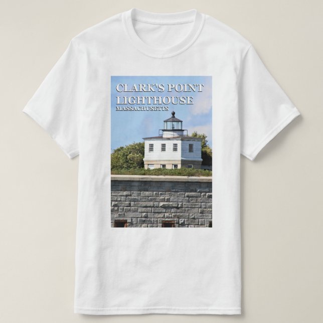 Clark's Point Lighthouse, Massachusetts T-Shirt (Design Front)