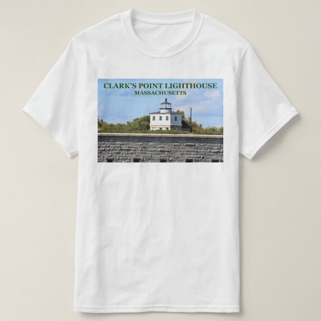 Clark's Point Lighthouse, Massachusetts T-Shirt (Design Front)