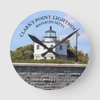 Clarks Point Lighthouse Massachusetts Wall Clock