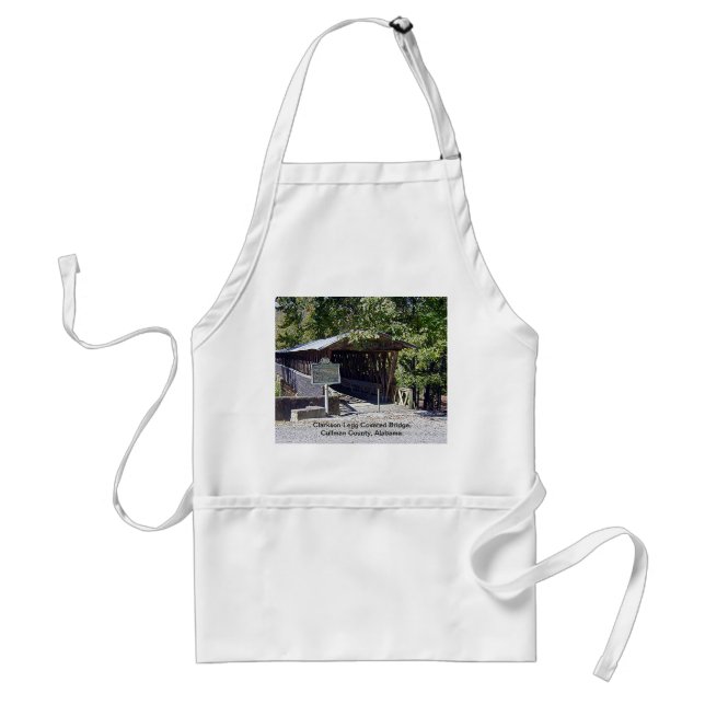 Clarkson Covered Bridge Alabama  Adult Apron (Front)