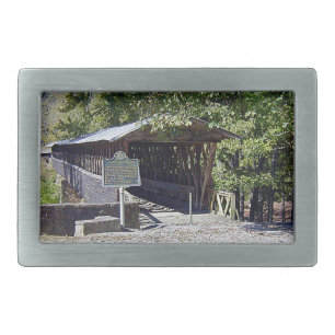 Clarkson Covered Bridge Alabama  Belt Buckle
