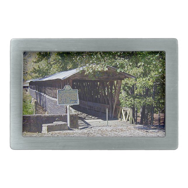 Clarkson Covered Bridge Alabama  Belt Buckle (Front)