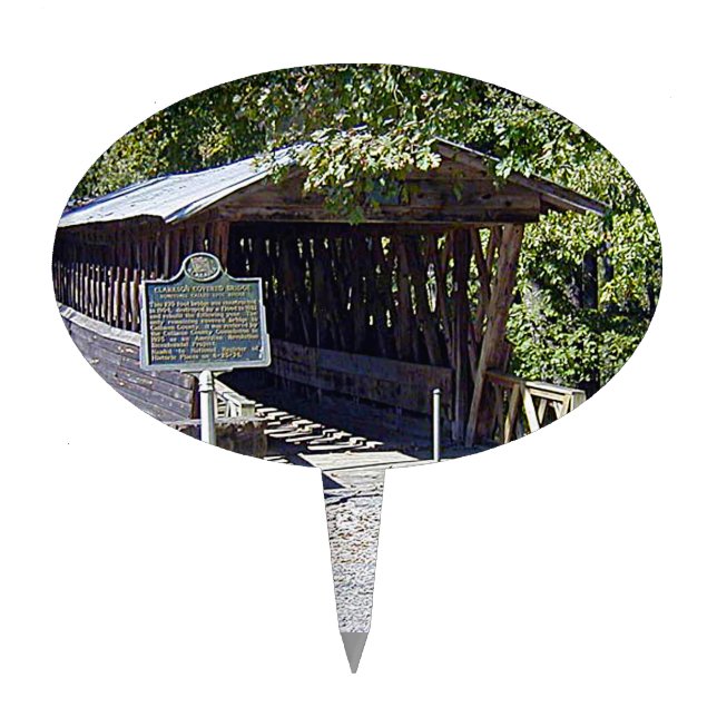 Clarkson Covered Bridge Alabama  Cake Topper (Front)
