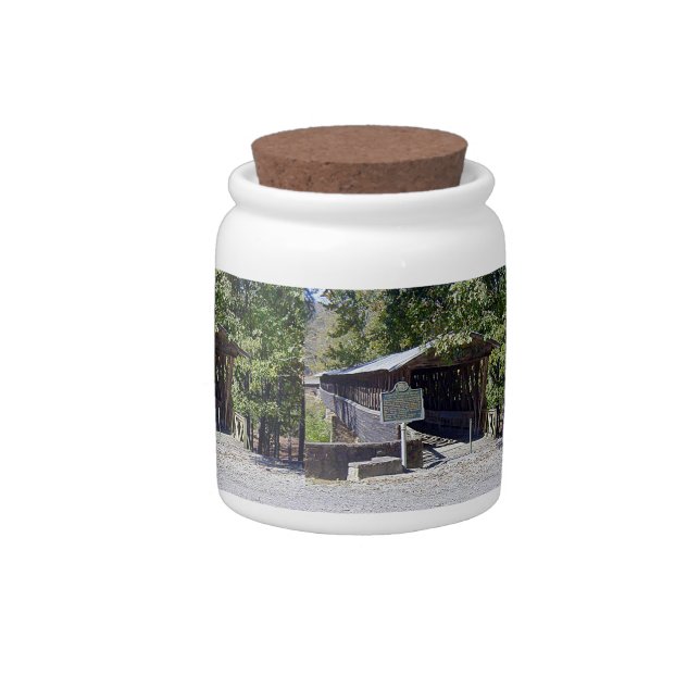 Clarkson Covered Bridge Alabama  Candy Jar (Right)