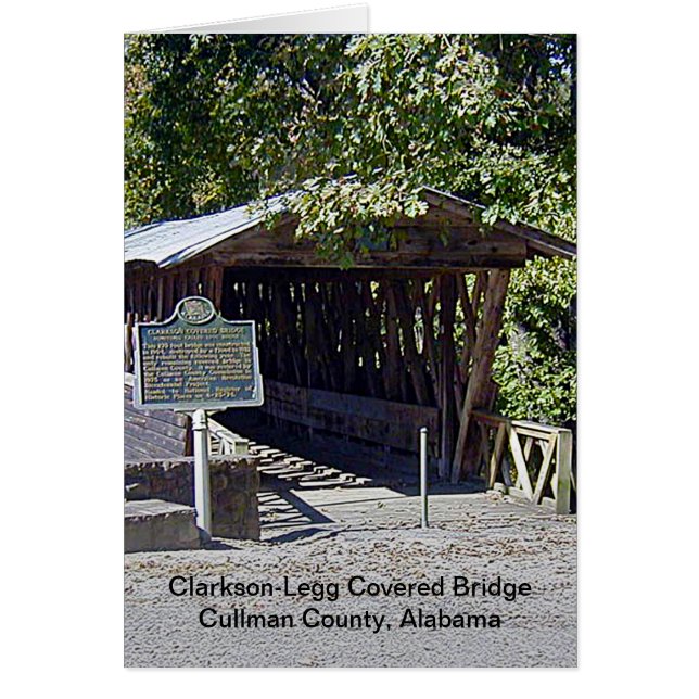 Clarkson Covered Bridge Alabama  Cards (Front)