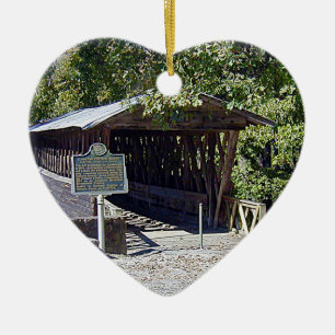 Clarkson Covered Bridge Alabama Ceramic Ornament