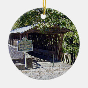 Clarkson Covered Bridge Alabama Ceramic Ornament