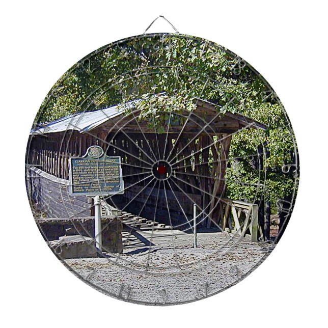 Clarkson Covered Bridge Alabama  Dart Board (Front)
