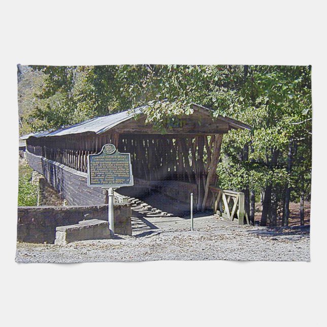 Clarkson Covered Bridge Alabama  Kitchen Towel (Horizontal)