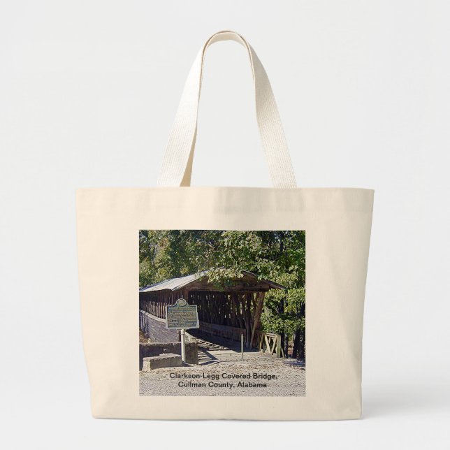 Clarkson Covered Bridge Alabama  Large Tote Bag (Front)
