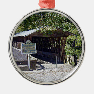 Clarkson Covered Bridge Alabama Metal Ornament