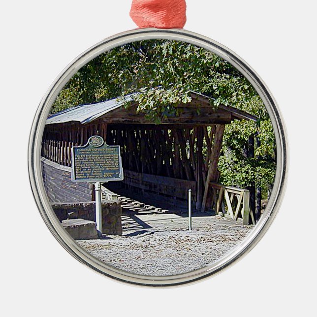 Clarkson Covered Bridge Alabama  Metal Ornament (Front)