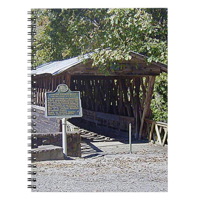 Clarkson Covered Bridge Alabama  Notebook (Front)