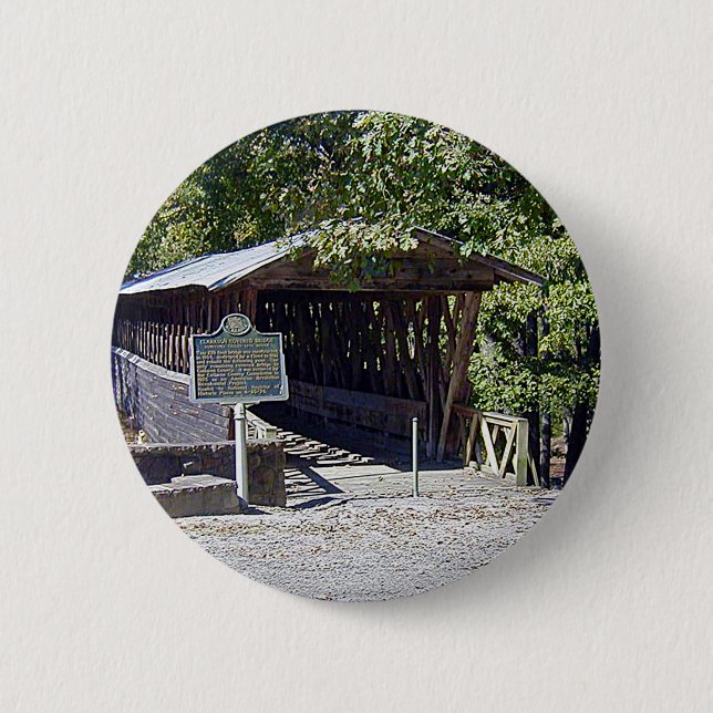 Clarkson Covered Bridge Alabama  Pinback Button (Front)