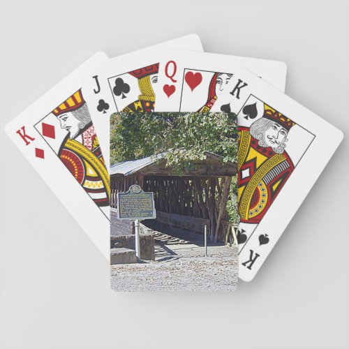 Clarkson Covered Bridge Alabama  Poker Cards