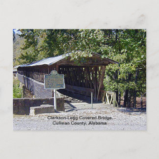 Clarkson Covered Bridge Alabama  Postcard
