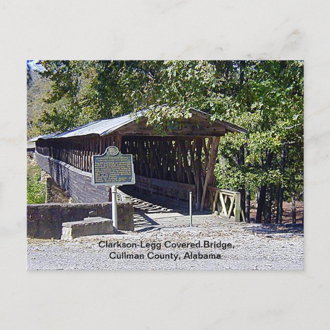 Clarkson Covered Bridge Alabama  Postcard (Front)