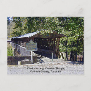 Clarkson Covered Bridge Alabama Postcard