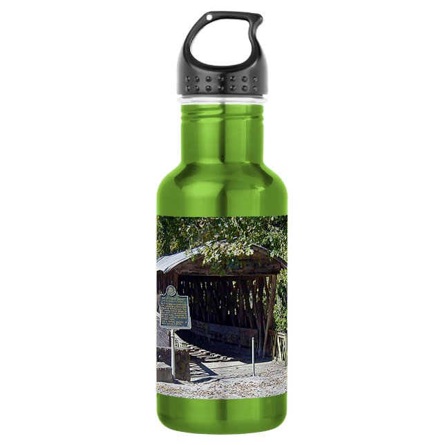 Clarkson Covered Bridge Alabama  Water Bottle (Front)