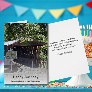 Clarkson-Legg Covered Bridge Alabama Birthday Cards