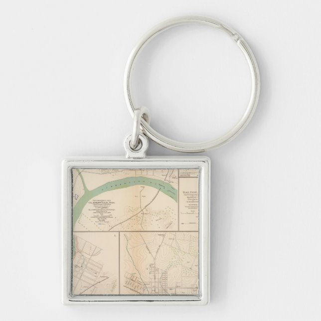 Clarksville, Tenn, Dalton, Ga Keychain (Front)