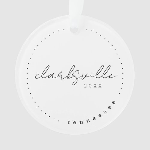 Clarksville Tennessee TN Travel United States Ornament