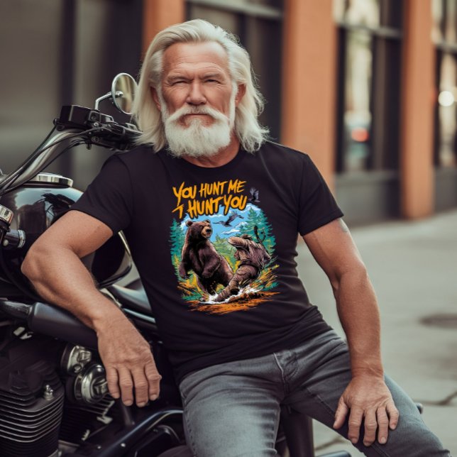 Clash in the woods bear hunting humorous T-Shirt (Creator Uploaded)
