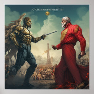 Clash of Ideologies: Capitalism vs. Communism Post Poster