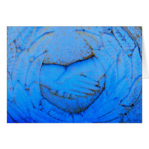 clasped hands carved stone cards