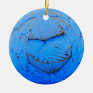 clasped hands friends forever ceramic ornament