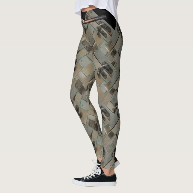 Clasps on Woven Wood (angled) Leggings (Left)