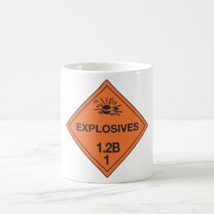 Class 1.1L Explosives Hazard Sign Coffee Mug