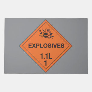 Class 1.1L Explosives Hazard Sign Doormat