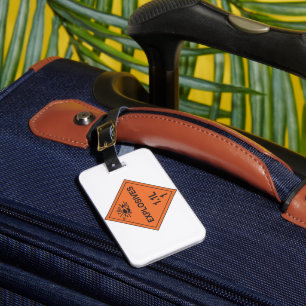 Class 1.1L Explosives Hazard Sign Luggage Tag