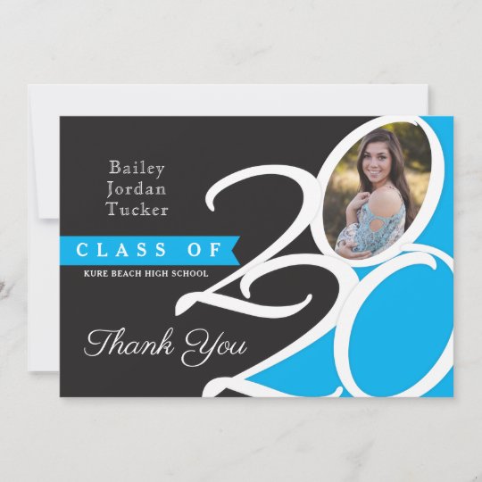 Class 2020 Photo Graduation Thank You Card