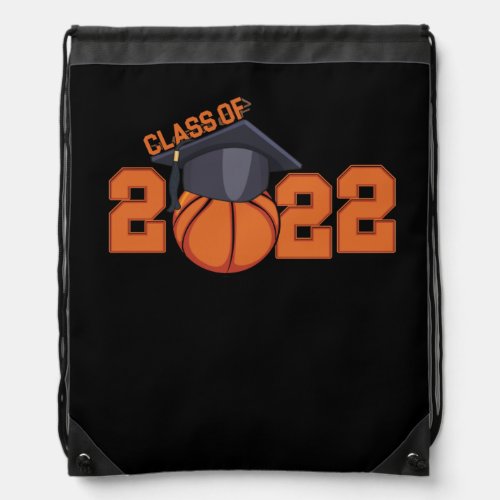 Class 2022 Graduation Senior Basketball Player Drawstring Bag