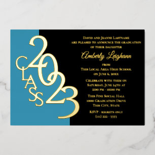 Class 2023 Graduation Foil Invitation