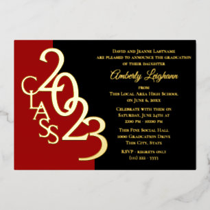Class 2023 Graduation Foil Invitation